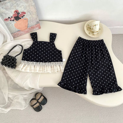 Spring and Autumn Baby Kids Girls Lace Trim Decorated Sleeveless Vest, Plain Long Sleeves Top and Pants Clothing Set, MyKids-USA®, Baby & Toddler Outfits, MyKids-USA -  -  -  -  -  -  - 