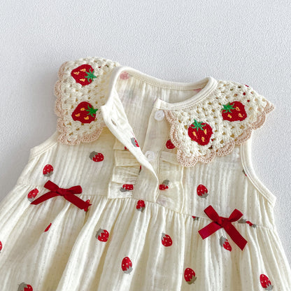 Arrival Summer Baby Kids Girls Sleeveless Fruits Pattern Bodysuit