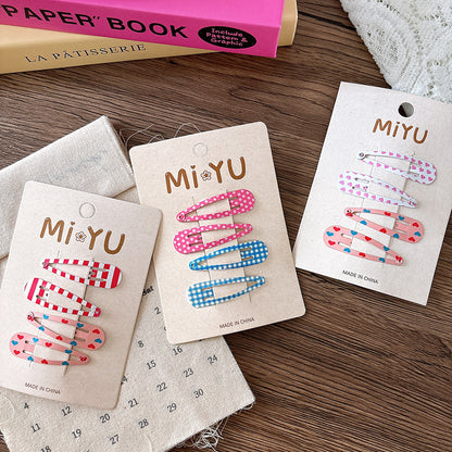 Collection of 4 Versatile Cute Geometric Pattern Hair Clips, MyKids-USA®, Hair Pins, Claws & Clips, MyKids-USA -  -  -  -  -  -  - .