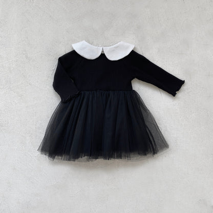 MyKids-USA® Autumn Tulle Patchwork Baby Girls Princess Long Sleeves Dress