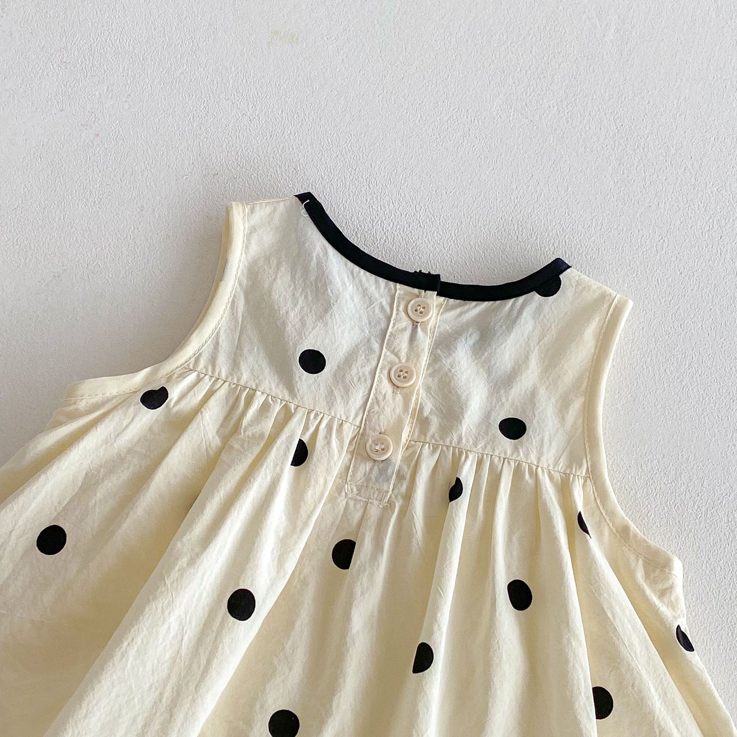 Summer Arrival Baby Girls Cute Sleeveless Polka Dots Pattern Dress Design Strap Onesies, MyKids-USA®, Baby One-Pieces, MyKids-USA -  -  -  -  -  -  - 