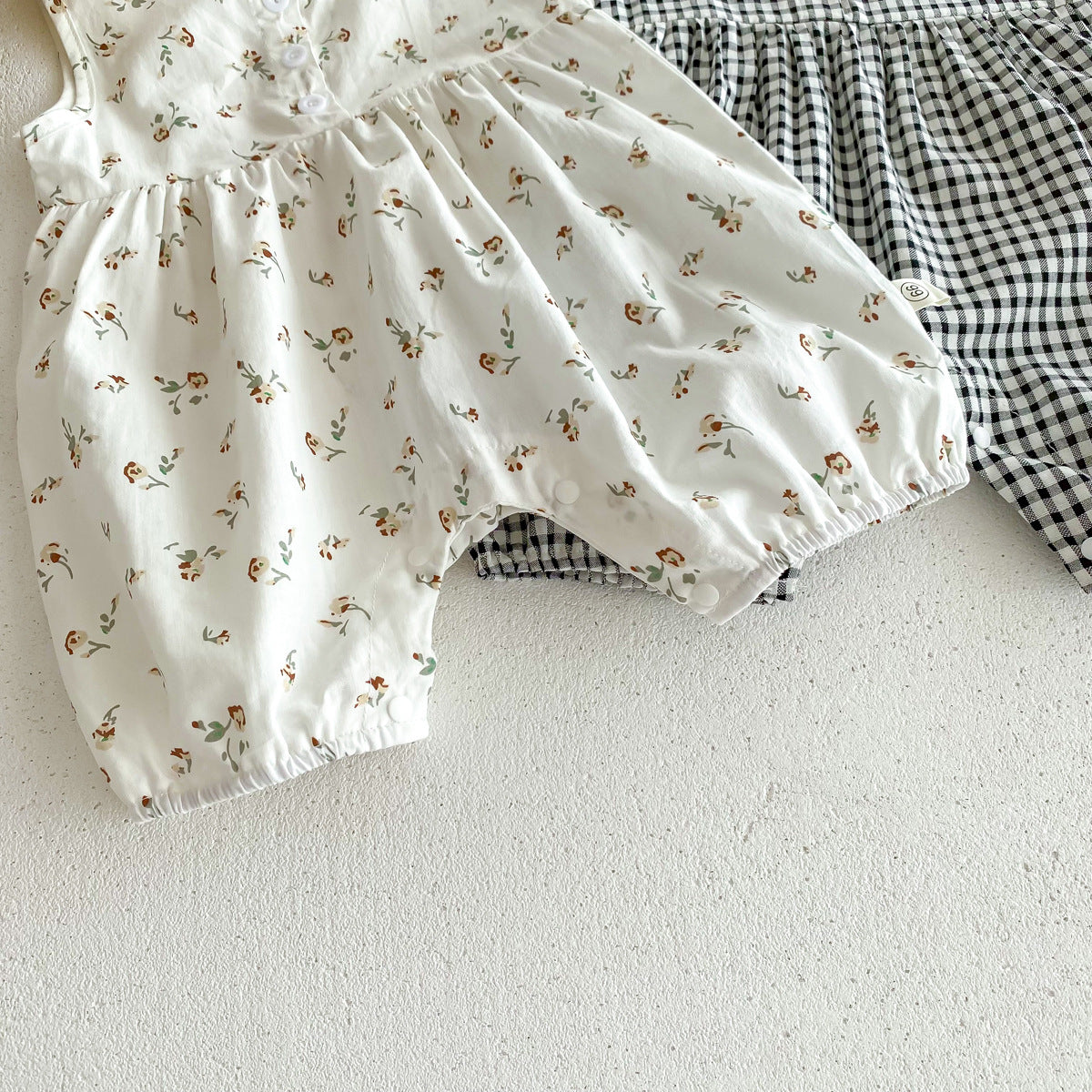 Summer Arrival Baby Boys and Girls Sleeveless Plaid or Floral Pattern Rompers, MyKids-USA®, Baby & Children's One-Pieces, MyKids-USA -  -  -  -  -  -  - .