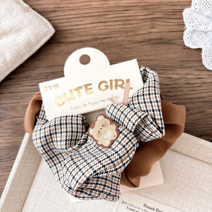 Collection of 2 Versatile Casual Plaid Pattern Hair Ties