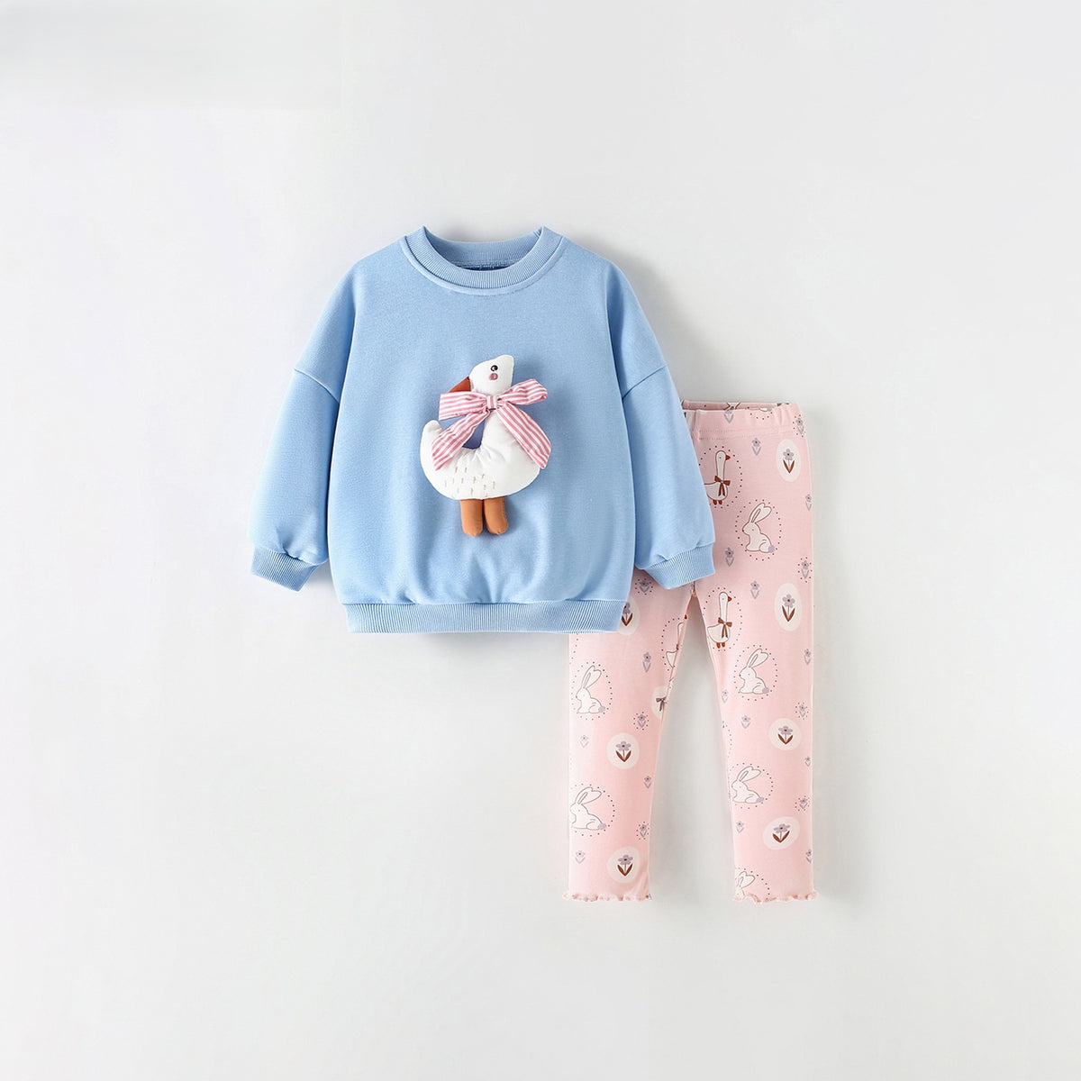 MyKids-USA® Winter Autumn Baby Kids Girls Cartoon Pattern Long Sleeves Sweatshirt and Pants Clothing Set