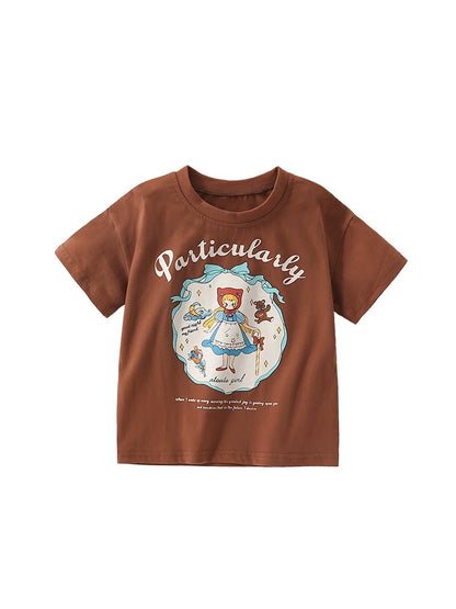 Summer Arrival Girls’ Princess Cartoon Pattern Short Sleeves T-shirt in European and American Style, MyKids-USA®, T-Shirts, MyKids-USA -  -  -  -  -  -  - 