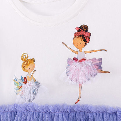 Summer Arrival Cartoon Pattern Short Sleeves Crew Neck Dress for Stylish Girls, MyKids-USA®, Baby & Toddler Dresses, MyKids-USA -  -  -  -  -  -  - .