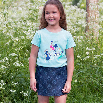 Girls Printing T-Shirt In European And American Style For Summer