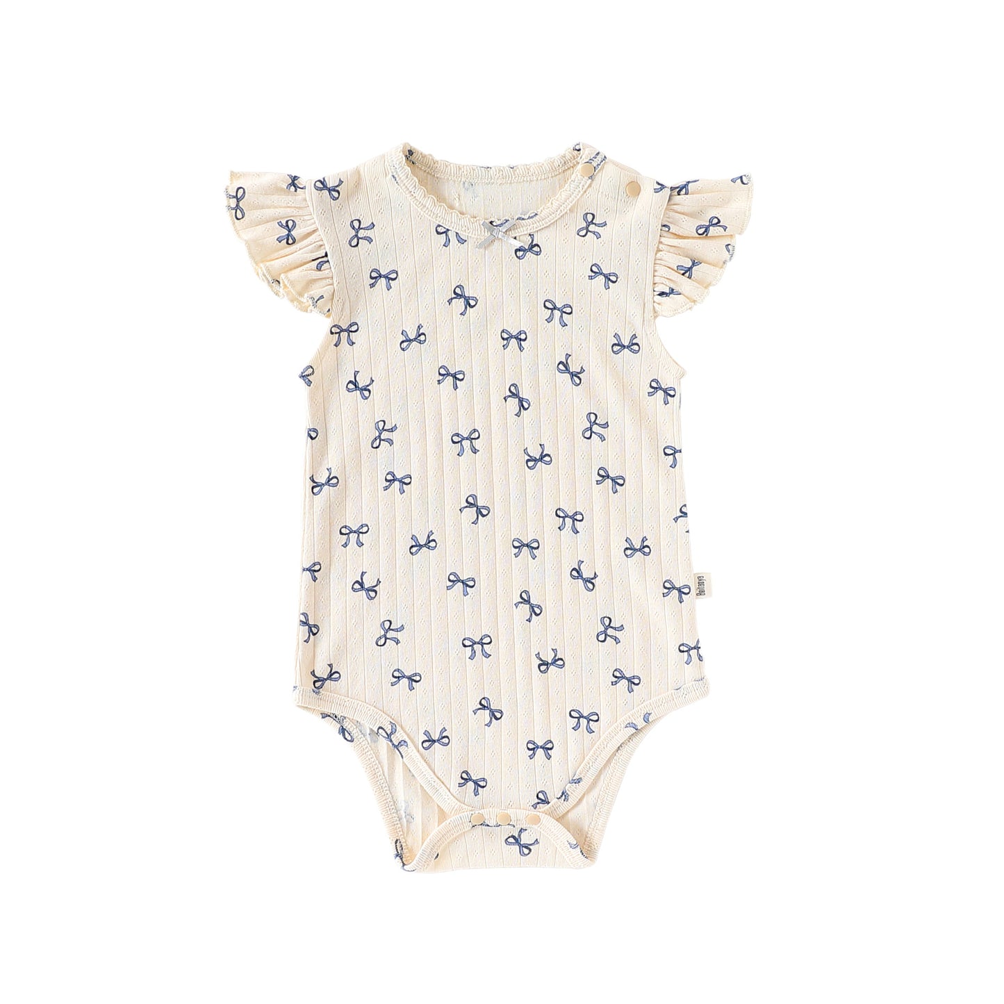 Summer Arrival Baby Unisex Crew Neck Fly Sleeves Hearts or Flowers Pattern Onesies Bodysuits, MyKids-USA®, Baby One-Pieces, MyKids-USA - Size/Age - 66 (3-6M) - Color - White -  -  - TR2505192128-C
