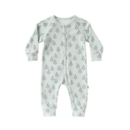 Spring Arrival Baby Unisex Long Sleeves Cartoon Pattern Single Breasted Rompers, MyKids-USA®, Baby One-Pieces, MyKids-USA - Size/Age - 66 (3-6M) - Color - Green -  -  - TR2601301743-C.