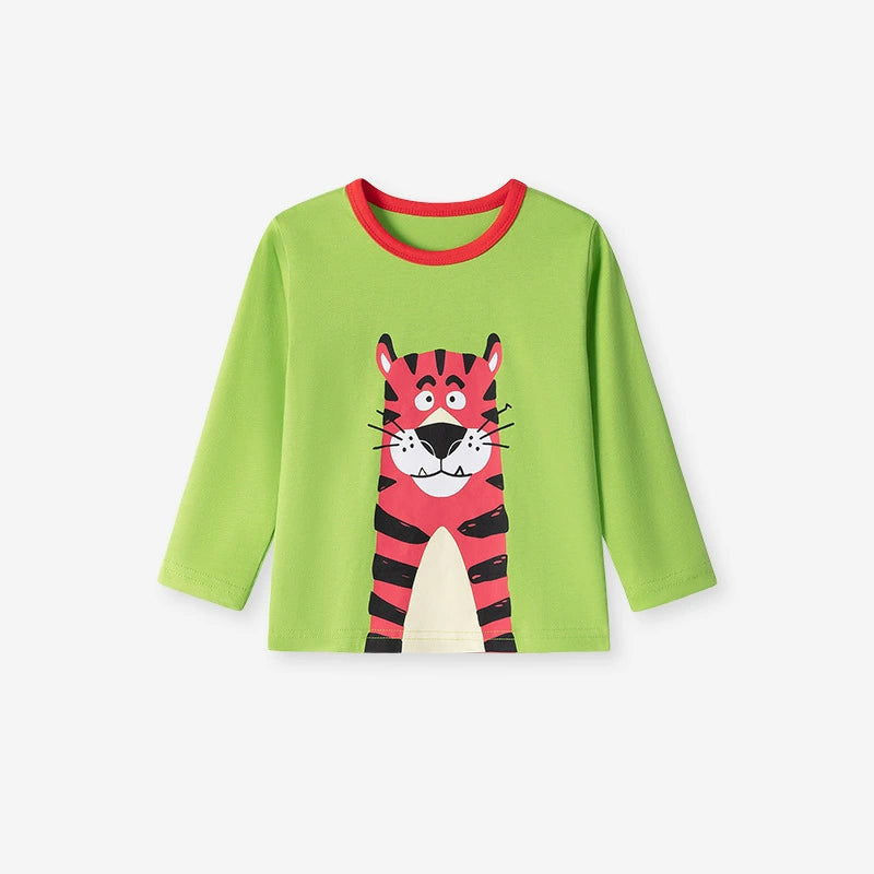 Autumn Arrival Kids Boys Tiger Cartoon Pattern Crew Neck Long Sleeves Top Sweatshirt, MyKids-USA®, Sweatshirts, MyKids-USA -  -  -  -  -  -  - 