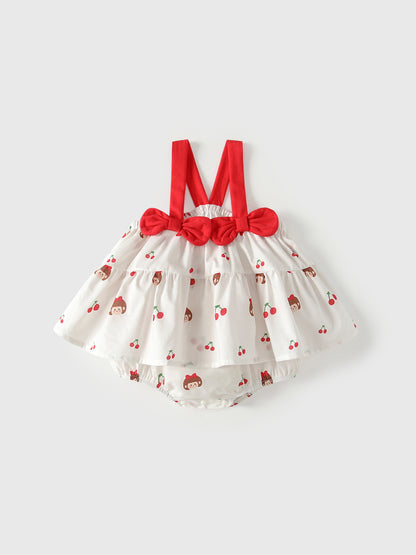 Summer Arrival Sleeveless Cartoon and Fruits Pattern Strap Bodysuit for Stylish Girls, MyKids-USA®, Baby & Children's One-Pieces, MyKids-USA - Size/Age - 66 (3-6M) - Color - Beige -  -  - TR2605142332-A.