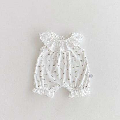 Summer Arrival Baby Girls Floral Pattern Sleeveless Rompers, MyKids-USA®, Baby One-Pieces, MyKids-USA -  -  -  -  -  -  - 