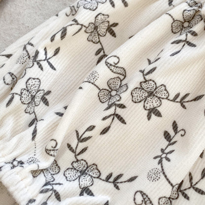 Arrival Autumn Baby Girls Long Sleeves Simple Top and Floral Print Overalls Onesies Clothing Set, MyKids-USA®, Baby One-Pieces, MyKids-USA -  -  -  -  -  -  - 