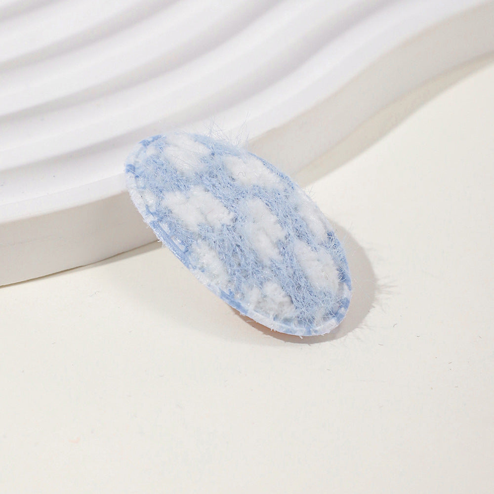 Baby Corn Kernel Fabric Printed Hair Clip for Gentle Side Clipping, MyKids-USA®, Hair Pins, Claws & Clips, MyKids-USA - Size/Age - Average Size (0-8Y） - Color - Blue -  -  - TR2411241516-A.