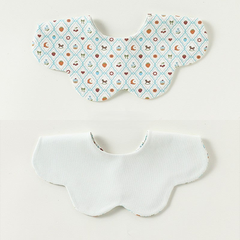 Adorable Simple Pattern Cotton Snap-on Flowers Shaped Bib, MyKids-USA®, Bibs, MyKids-USA - Size/Age - M (1-3Y) - Color - Green -  -  - TR2604212319-B.