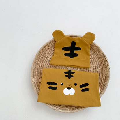 Autumn Arrival Baby Unisex Long Sleeves Cute Tiger Pattern Bodysuit