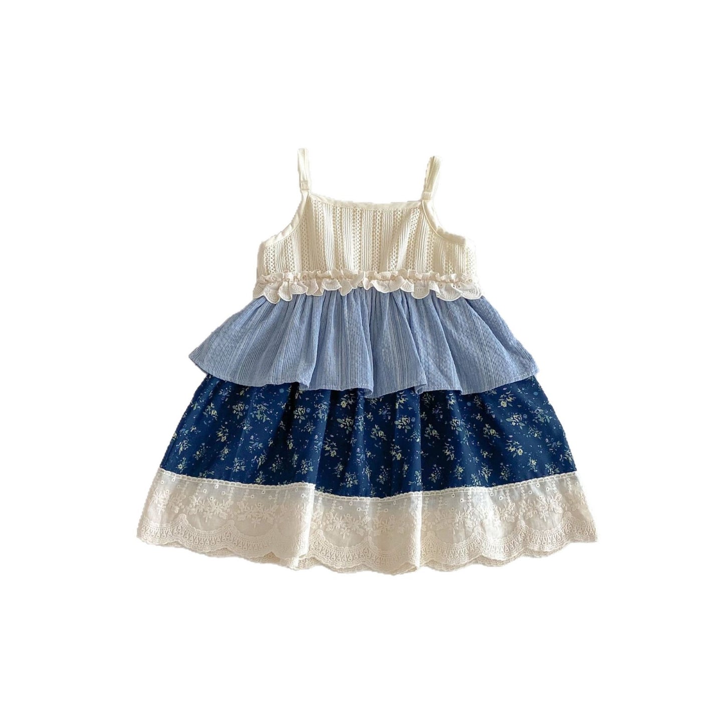 Summer Arrival Baby Girls Sleeveless Flowers Pattern Color Patchwork Dress, MyKids-USA®, Baby & Toddler Dresses, MyKids-USA -  -  -  -  -  -  - .
