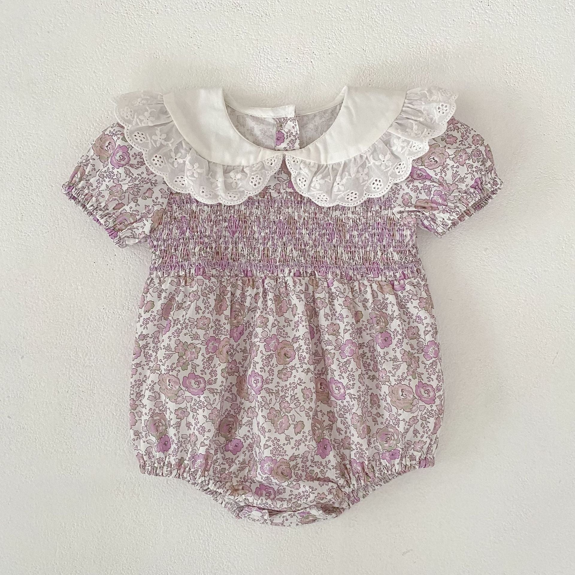 Summer Girls Floral Pattern Lace Trim Collar Bodysuit and Dress – Princess Sister Matching Set, MyKids-USA®, Baby & Children's Outfits, MyKids-USA -  -  -  -  -  -  - .