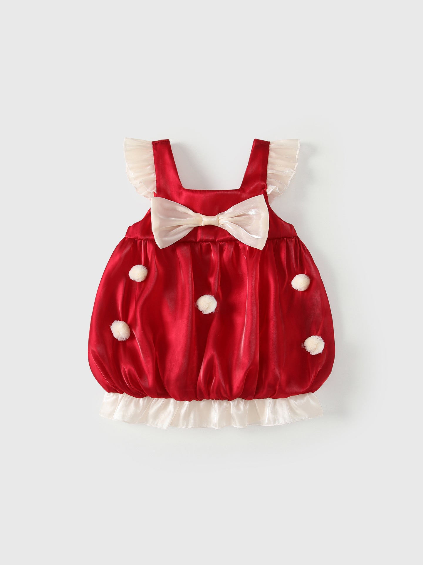 Summer Arrival Baby Girls Fly Sleeves Polka Dots Pattern Dress, MyKids-USA®, Baby & Children's Dresses, MyKids-USA - Size/Age - 80 (9-12M) - Color - Red -  -  - TR2605182328-A.