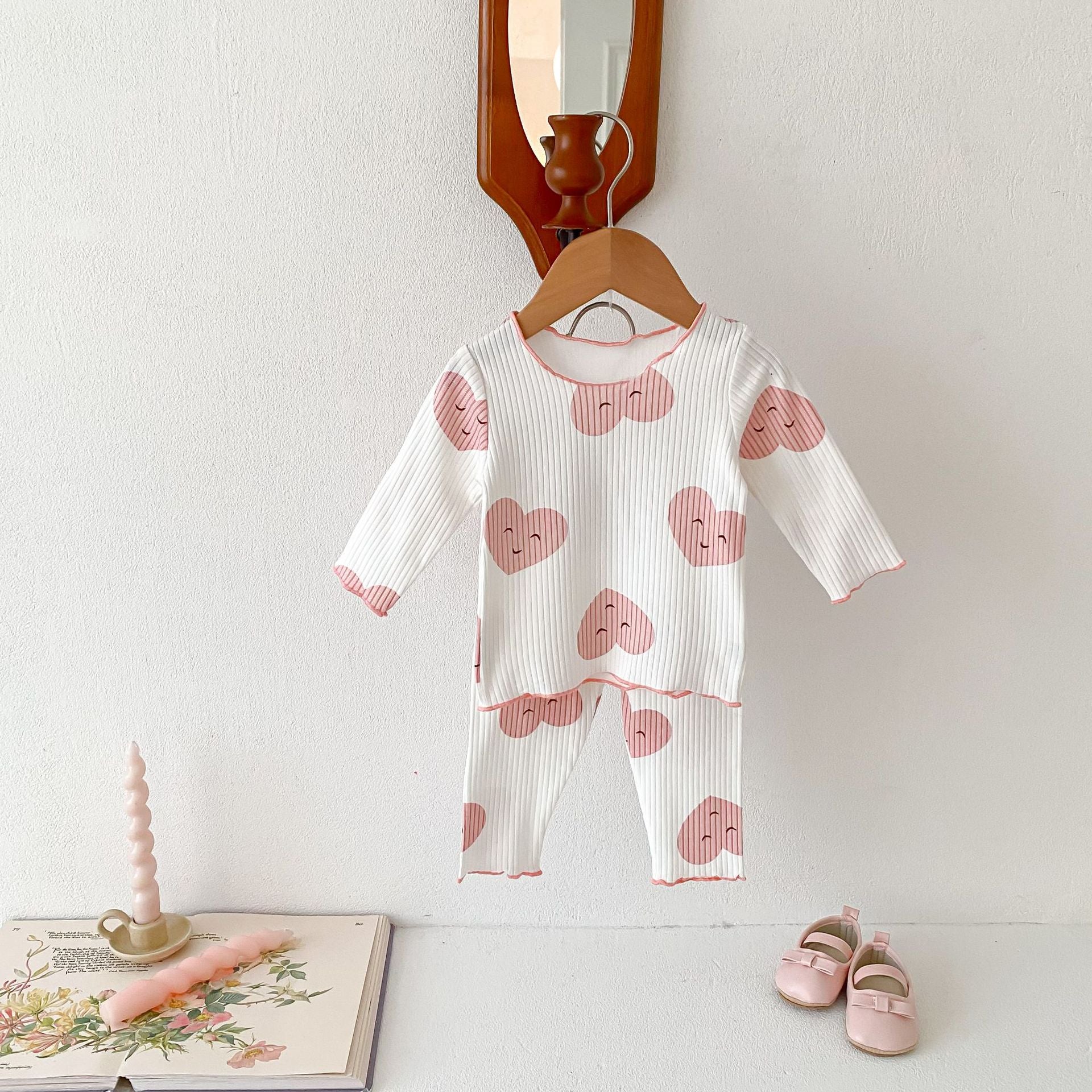 Spring and Autumn Baby Kids Girls Casual Pattern Top and Pants Clothing Set, MyKids-USA®, Baby & Toddler Outfits, MyKids-USA - Size/Age - 66 (3-6M) - Color - Beige -  -  - TR2509132327-A