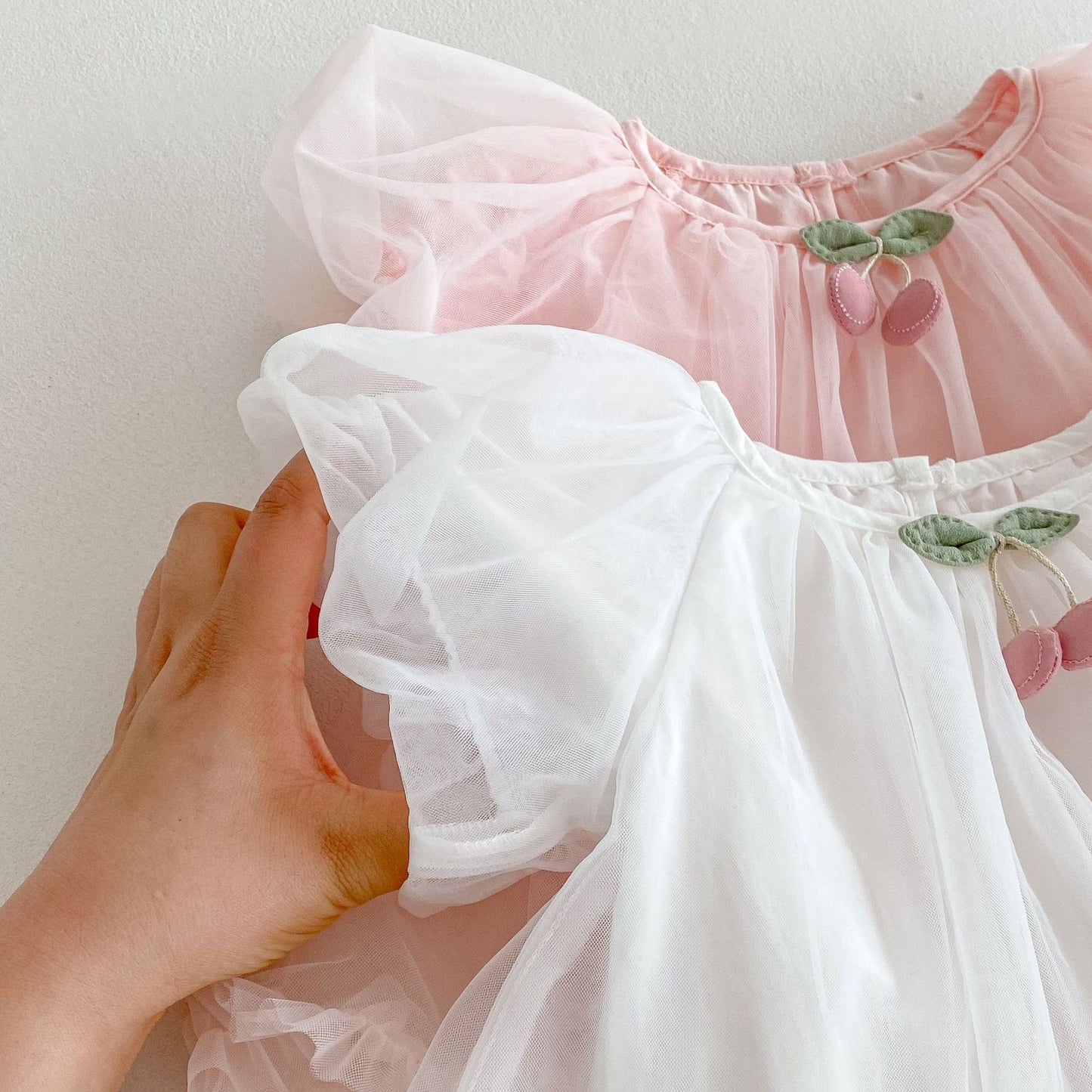 Summer Arrival Baby Girls Cute Short Sleeves Solid Color Tulle Design Onesies, MyKids-USA®, Baby One-Pieces, MyKids-USA -  -  -  -  -  -  - 