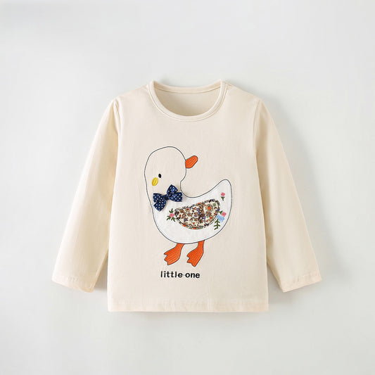 MyKids-USA® Spring and Autumn Baby Kids Girls Cartoon Pattern Long Sleeves Top