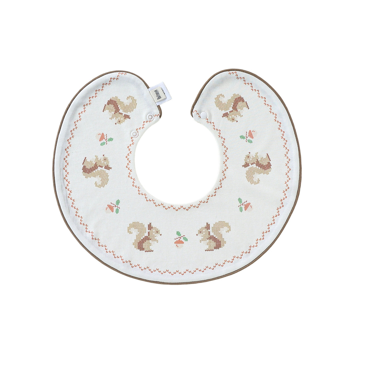 MyKids-USA® Adorable Animals Cartoon Pattern Snap-on Round Shaped Bib