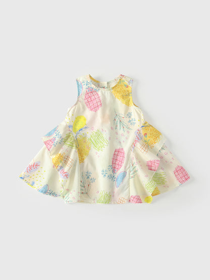 Summer Arrival Baby Girls Sleeveless Flowers and Plaid Pattern Dress, MyKids-USA®, Baby & Children's Dresses, MyKids-USA -  -  -  -  -  -  - .