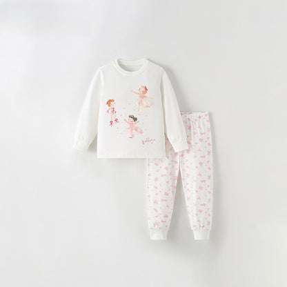 MyKids-USA® Winter and Autumn Baby Kids Girls Cartoon Pattern Long Sleeves Top and Floral Pants Clothing Set