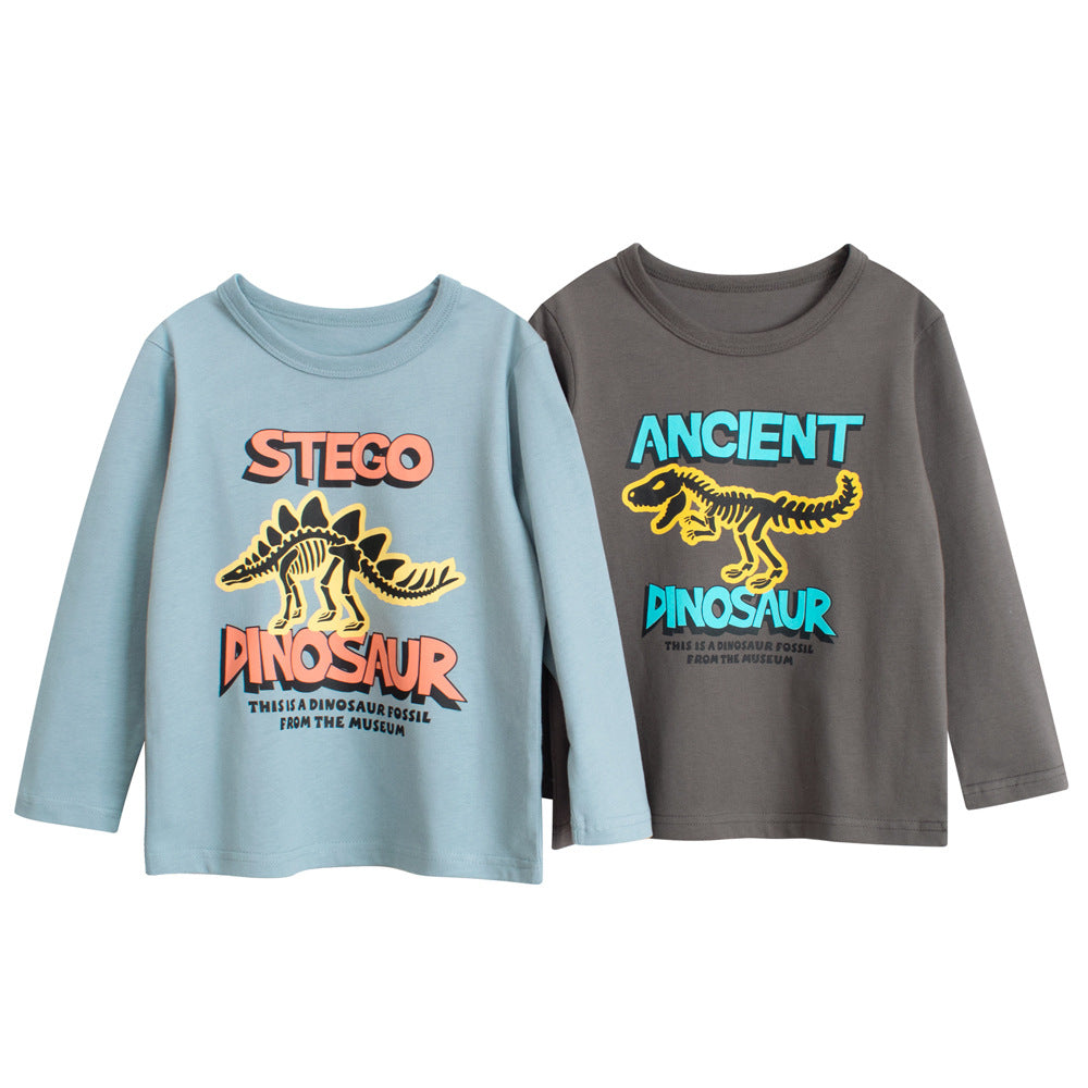 Autumn Baby Kids Boys Letters and Cartoon Print Long Sleeves Crew Neck Base Top Shirt, MyKids-USA®, Baby & Toddler Tops, MyKids-USA -  -  -  -  -  -  - 