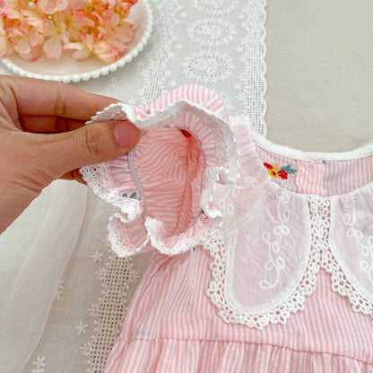 Summer Girls Flowers Pattern Embroidered Short Sleeves Onesies and Dress – Princess Sister Matching Set, MyKids-USA®, Baby & Children's One-Pieces, MyKids-USA -  -  -  -  -  -  - .