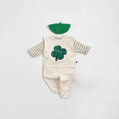 Arrival Autumn Baby Kids Long Sleeves Top, Cartoon Vest and Pants Clothing Set, MyKids-USA®, Baby & Children's Outfits, MyKids-USA - Size/Age - 73 (6-9M) - Color - Green -  -  - TR2605272354-A.