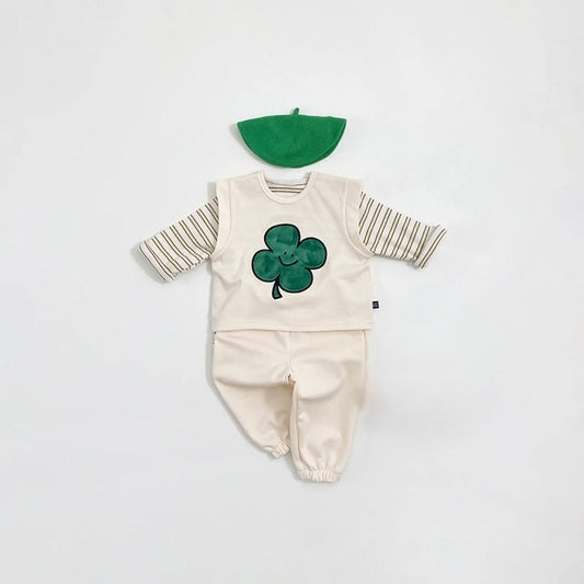 Arrival Autumn Baby Kids Long Sleeves Top, Cartoon Vest and Pants Clothing Set, MyKids-USA®, Baby & Children's Outfits, MyKids-USA - Size/Age - 73 (6-9M) - Color - Green -  -  - TR2605272354-A.