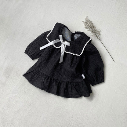 MyKids-USA® Autumn Butterfly-bows Baby Kids Girls Princess Long Sleeves Dress