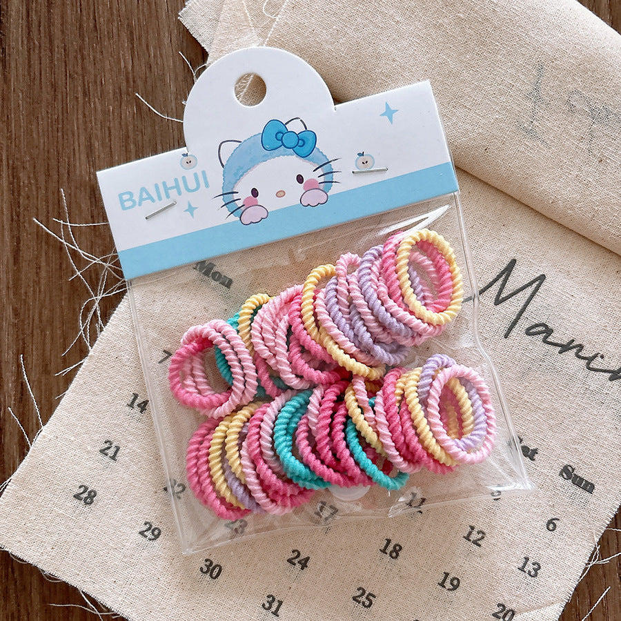 Soft and Comfortable Basic Hairband for Girls 50-Piece Set, MyKids-USA®, Hair Bands, MyKids-USA - Size/Age - Average Size (0-6Y） - Color - Light Pink -  -  - TR2601061117-C.