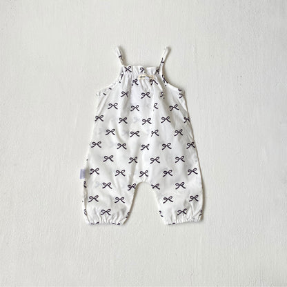 Summer Arrival Baby Girls Sleeveless Geometric Pattern Strap Rompers Overalls