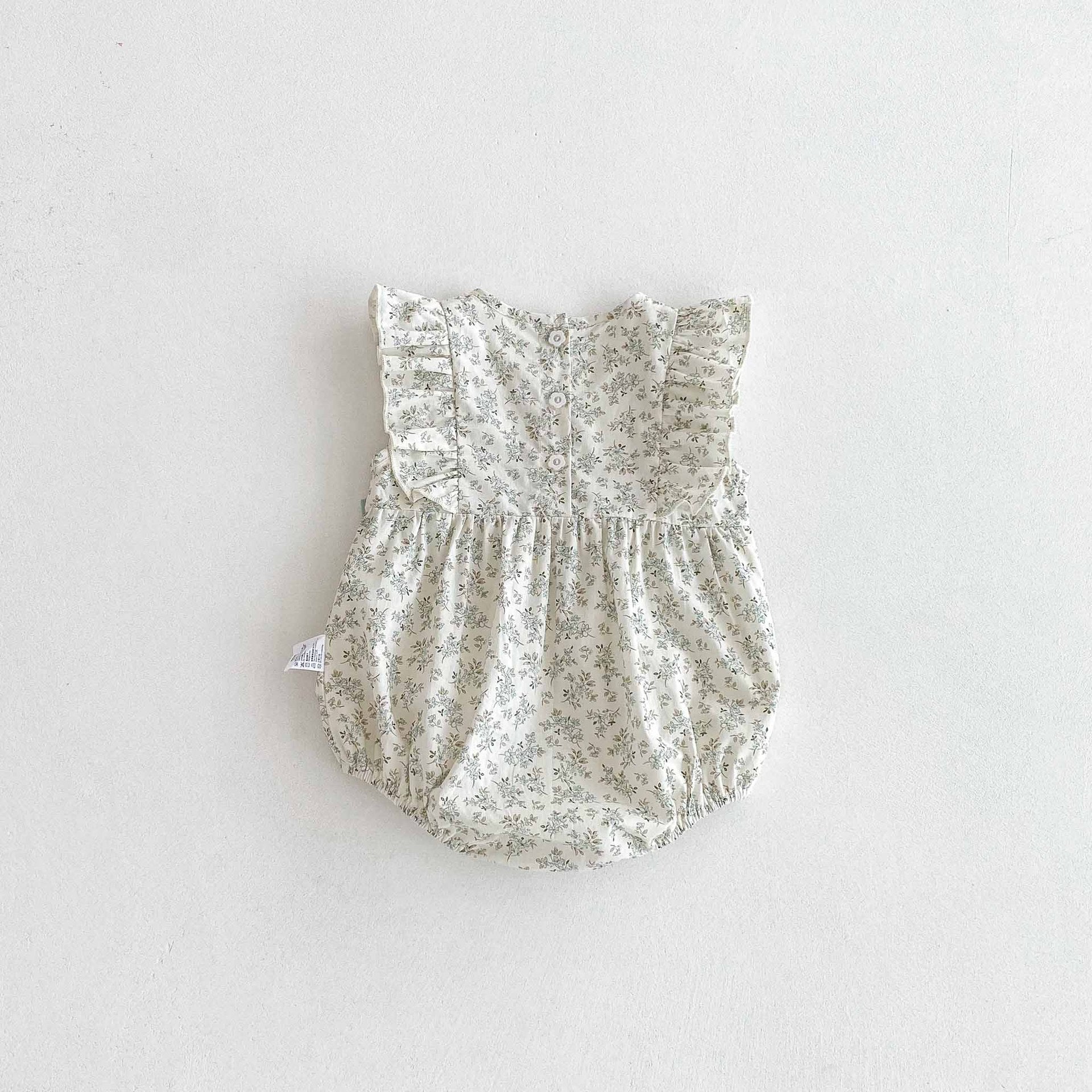 Summer Arrival Baby Girls Cute Fly Sleeves Butterfly-bows Decorated Floral Onesies, MyKids-USA®, Baby One-Pieces, MyKids-USA -  -  -  -  -  -  - 