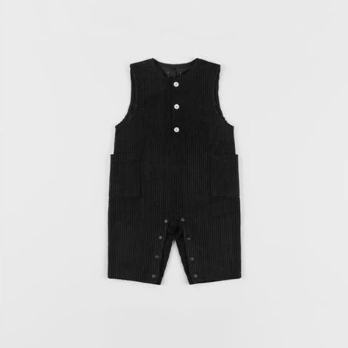 Winter and Spring Arrival Baby Unisex Sleeveless Solid Color Rompers Overalls, MyKids-USA®, Baby One-Pieces, MyKids-USA - Size/Age - 66 (3-6M) - Color - Black -  -  - TR2601102126-A.