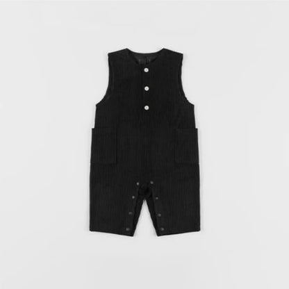 Winter and Spring Arrival Baby Unisex Sleeveless Solid Color Rompers Overalls, MyKids-USA®, Baby One-Pieces, MyKids-USA - Size/Age - 66 (3-6M) - Color - Black -  -  - TR2601102126-A.