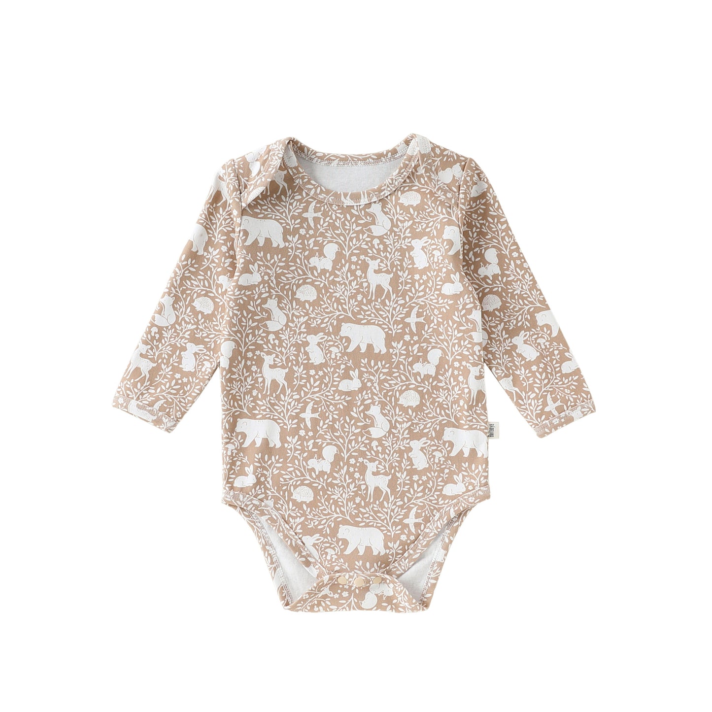 Spring Arrival Baby Unisex Long Sleeves Cartoon Pattern Crew Neck Bodysuit, MyKids-USA®, Bodysuits, MyKids-USA - Size/Age - 66 (3-6M) - Color - Apricot -  -  - TR2601301758-A.