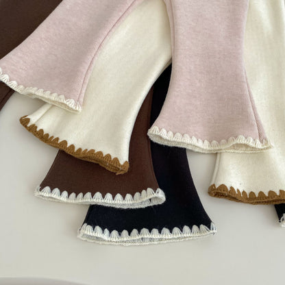 Autumn and Winter Arrival Fashion American Style Fleece-lined Warm Flared Pants, MyKids-USA®, Leggings, MyKids-USA -  -  -  -  -  -  - 