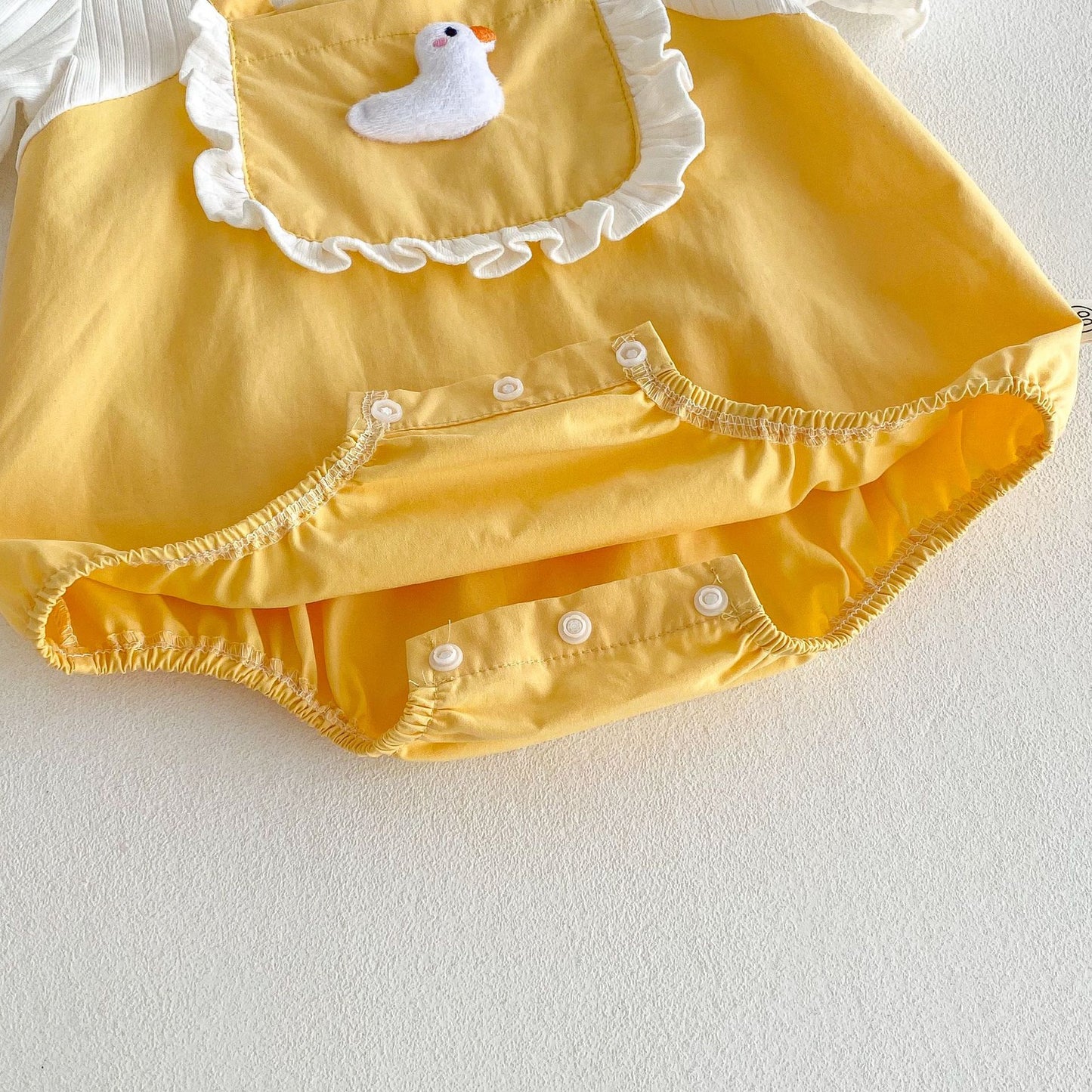 Summer Arrival Baby Girls Cute Cartoon Duck Decorated Short Sleeves Onesies, MyKids-USA®, Baby One-Pieces, MyKids-USA -  -  -  -  -  -  - 