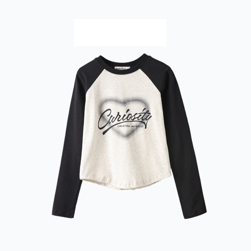 Arrival Autumn Kids Girls Long Sleeves Letters Pattern Top and Black Loose Pants Sets