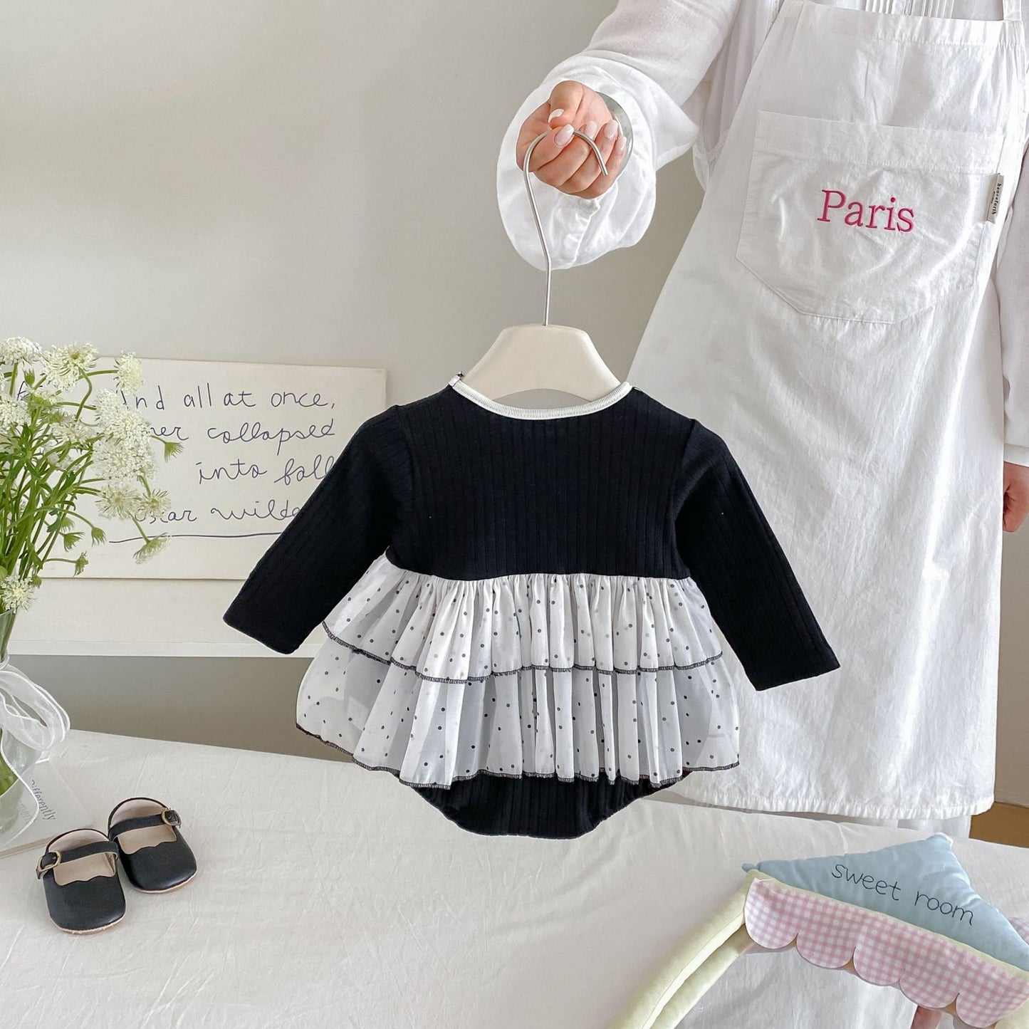 MyKids-USA® Autumn Arrival Baby Girls Long Sleeves Cute Color Patchwork Bodysuit