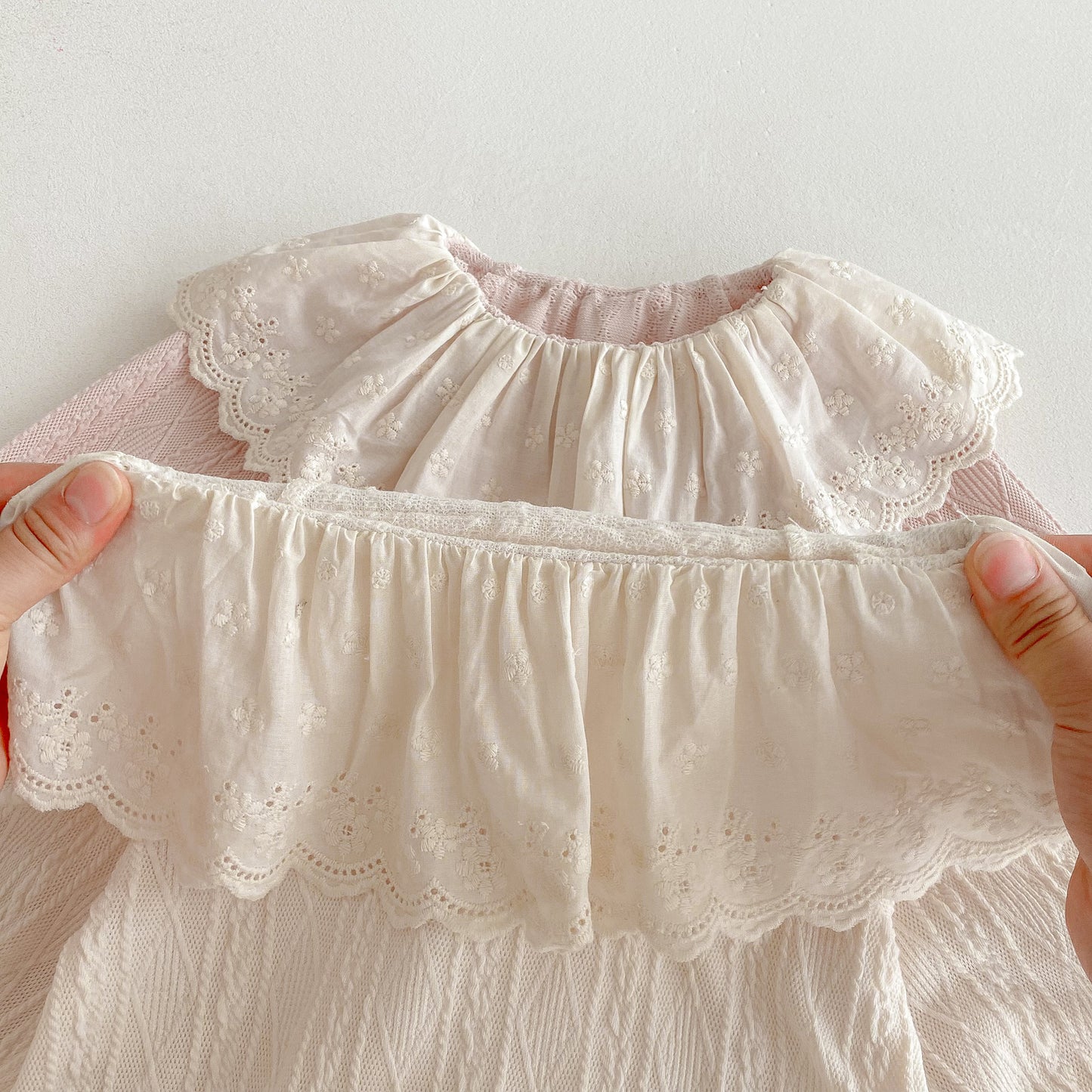 Autumn Arrival Baby Girls Long Sleeves Striped Pattern Hollow-out Collar Onesies with Hat, MyKids-USA®, Baby & Toddler Outfits, MyKids-USA -  -  -  -  -  -  - 