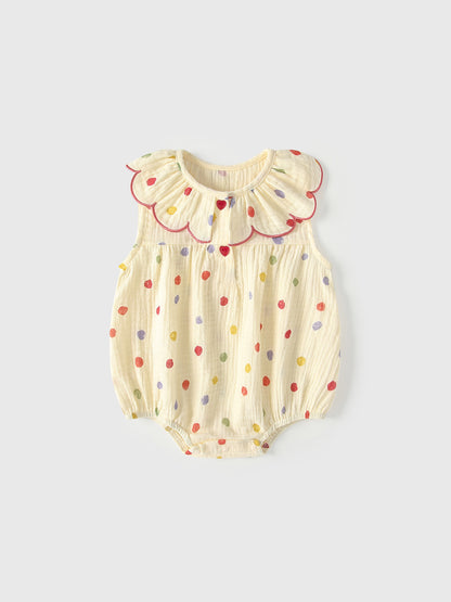 Design Summer Baby Kids Girls Sleeveless Polka Dots Pattern Onesies, MyKids-USA®, Baby & Children's One-Pieces, MyKids-USA - Size/Age - 66 (3-6M) - Color - Light Yellow -  -  - TR2605162317-A.