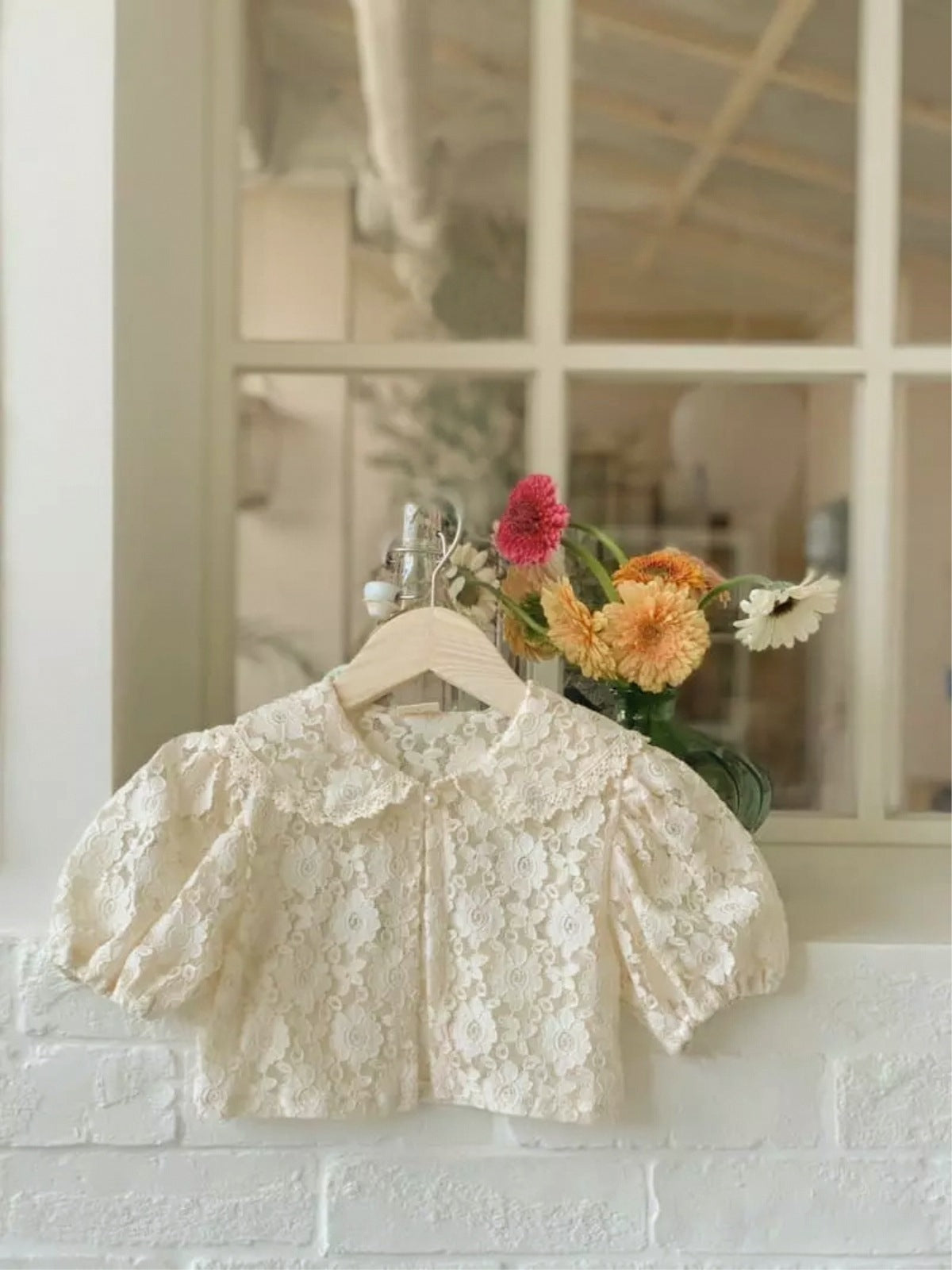 Arrival Summer Baby Kids Girls Flowers Pattern Lace Thin Coat