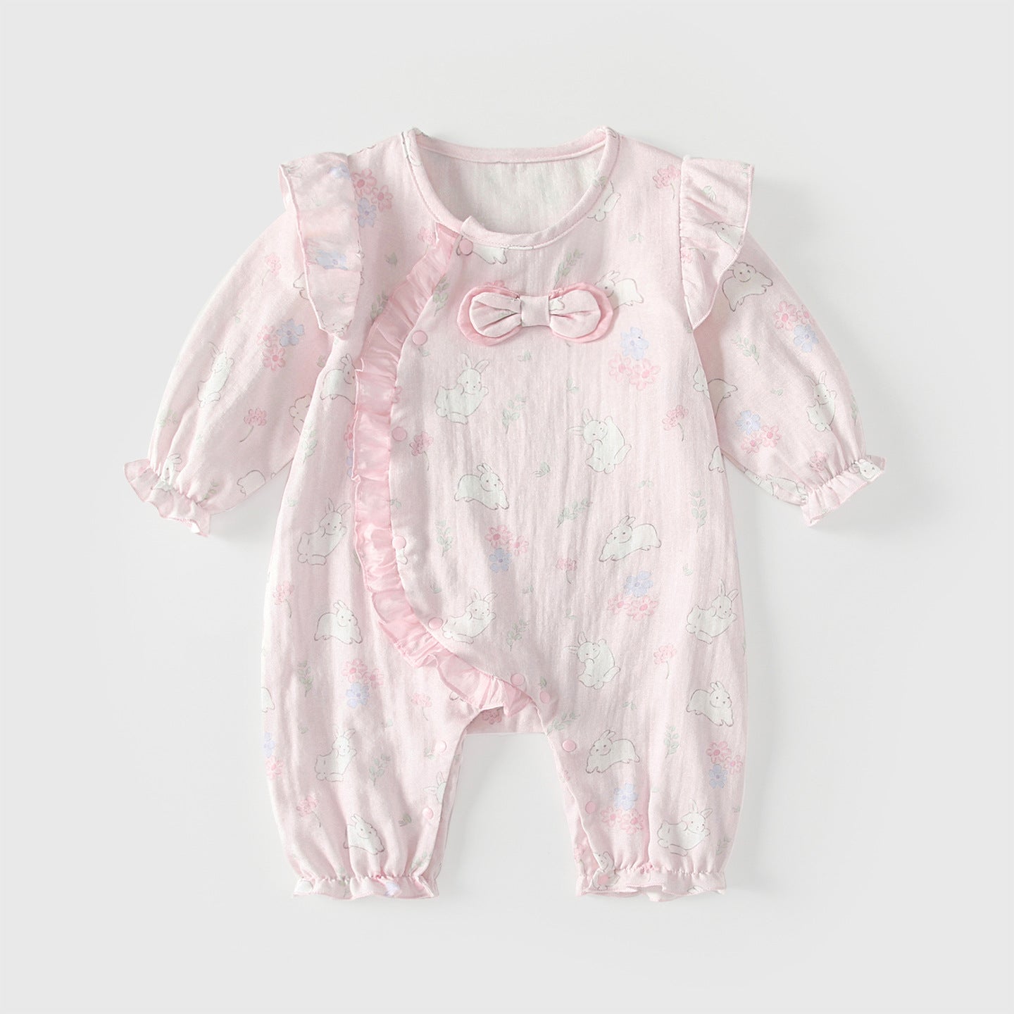 Arrival Spring Baby Girls Cute Pink Cartoon Pattern Long Sleeves Rompers, MyKids-USA®, Baby One-Pieces, MyKids-USA - Size/Age - 66 (3-6M) - Color - Pink -  -  - TR2602252253-A.
