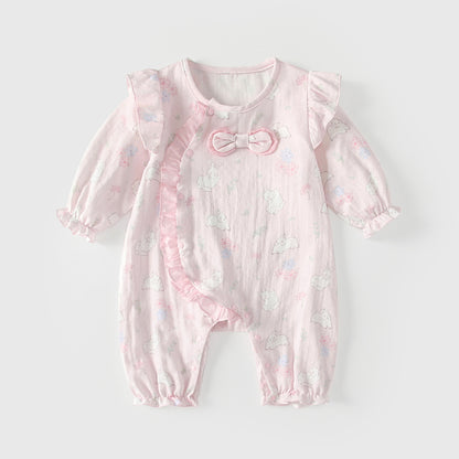 Arrival Spring Baby Girls Cute Pink Cartoon Pattern Long Sleeves Rompers, MyKids-USA®, Baby One-Pieces, MyKids-USA - Size/Age - 66 (3-6M) - Color - Pink -  -  - TR2602252253-A.