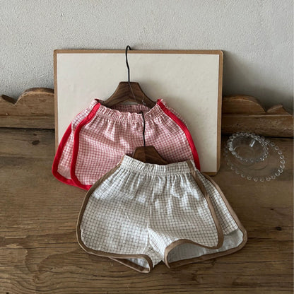 Summer Arrival Kids Unisex Cotton Casual Style Plaid Pattern Shorts, MyKids-USA®, Shorts, MyKids-USA -  -  -  -  -  -  - 